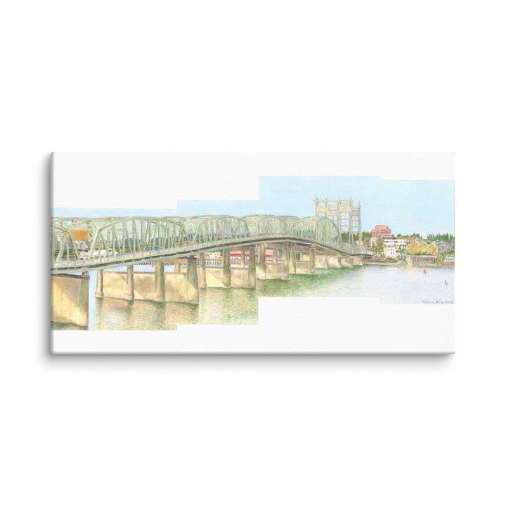 View from the Jantzen Beach Hotel in Portland, Oregon 02.01.18 on Canvas (24" x 48") product image (1)