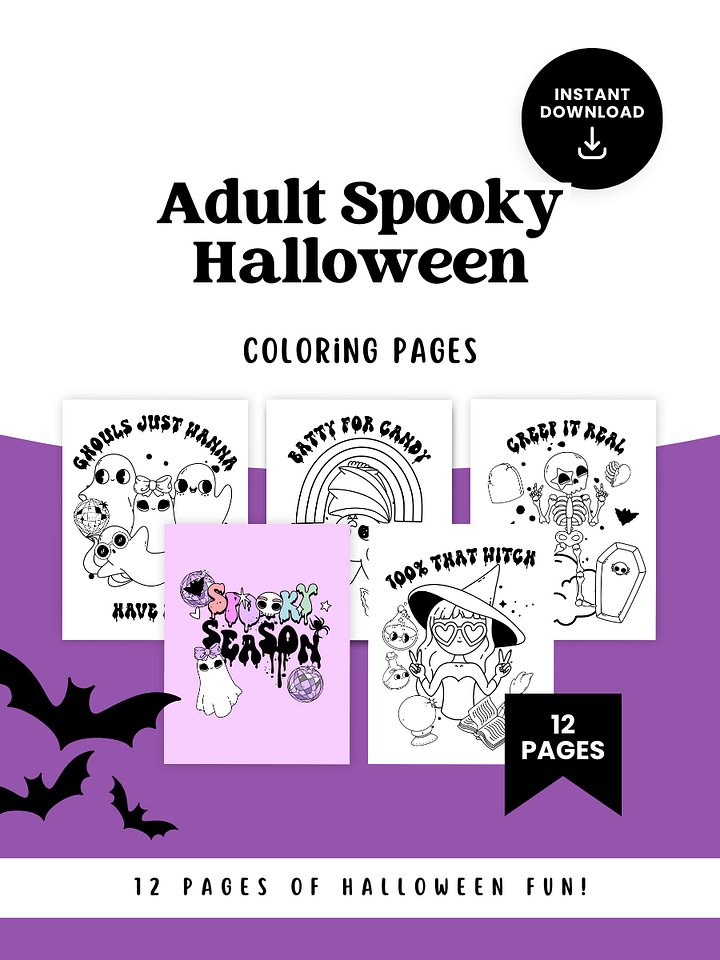 ADULT SPOOKY HALLOWEEN COLORING PAGES product image (1)