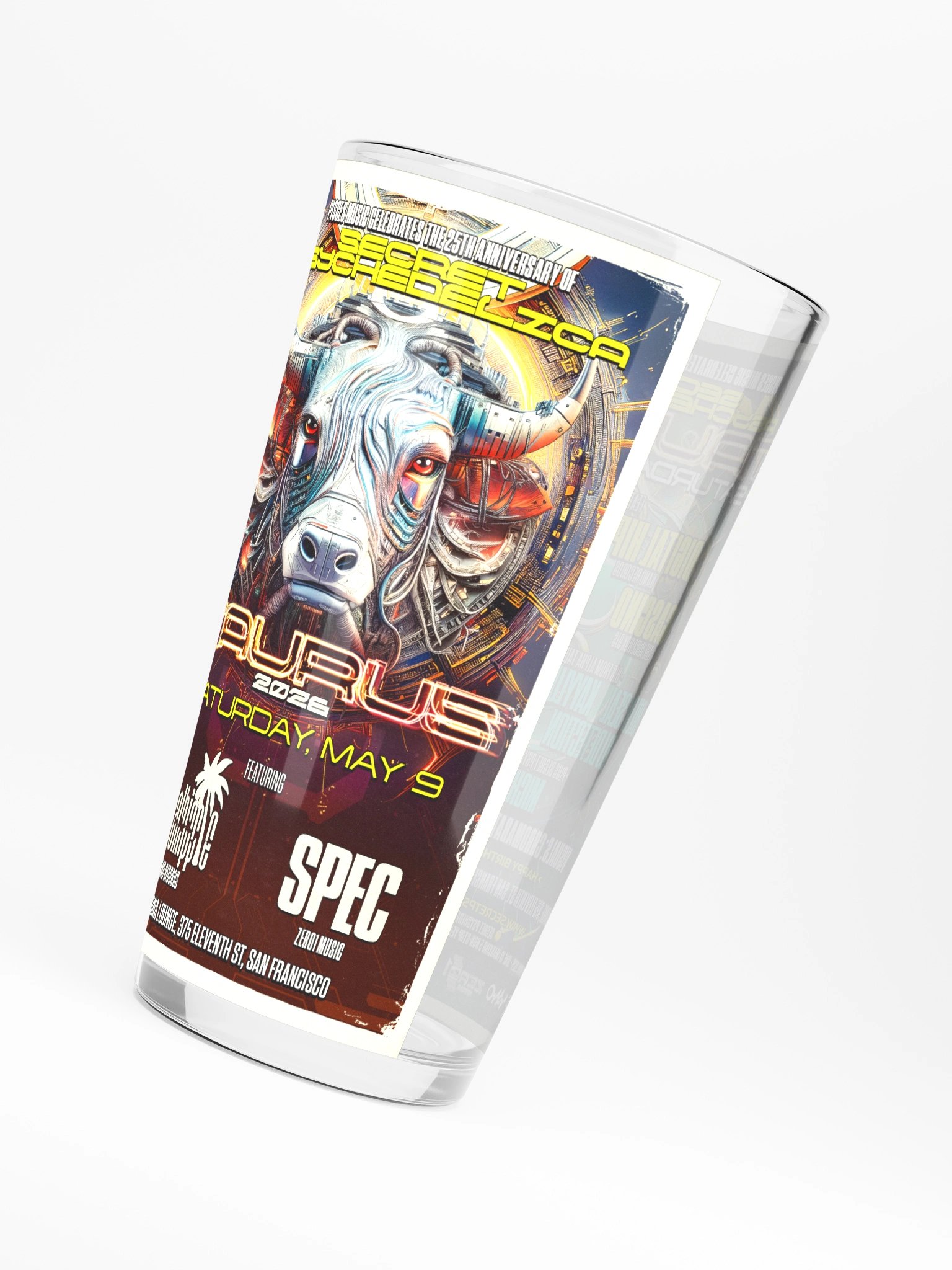 Taurus 2026 Shaker Pint Glass product image (4)