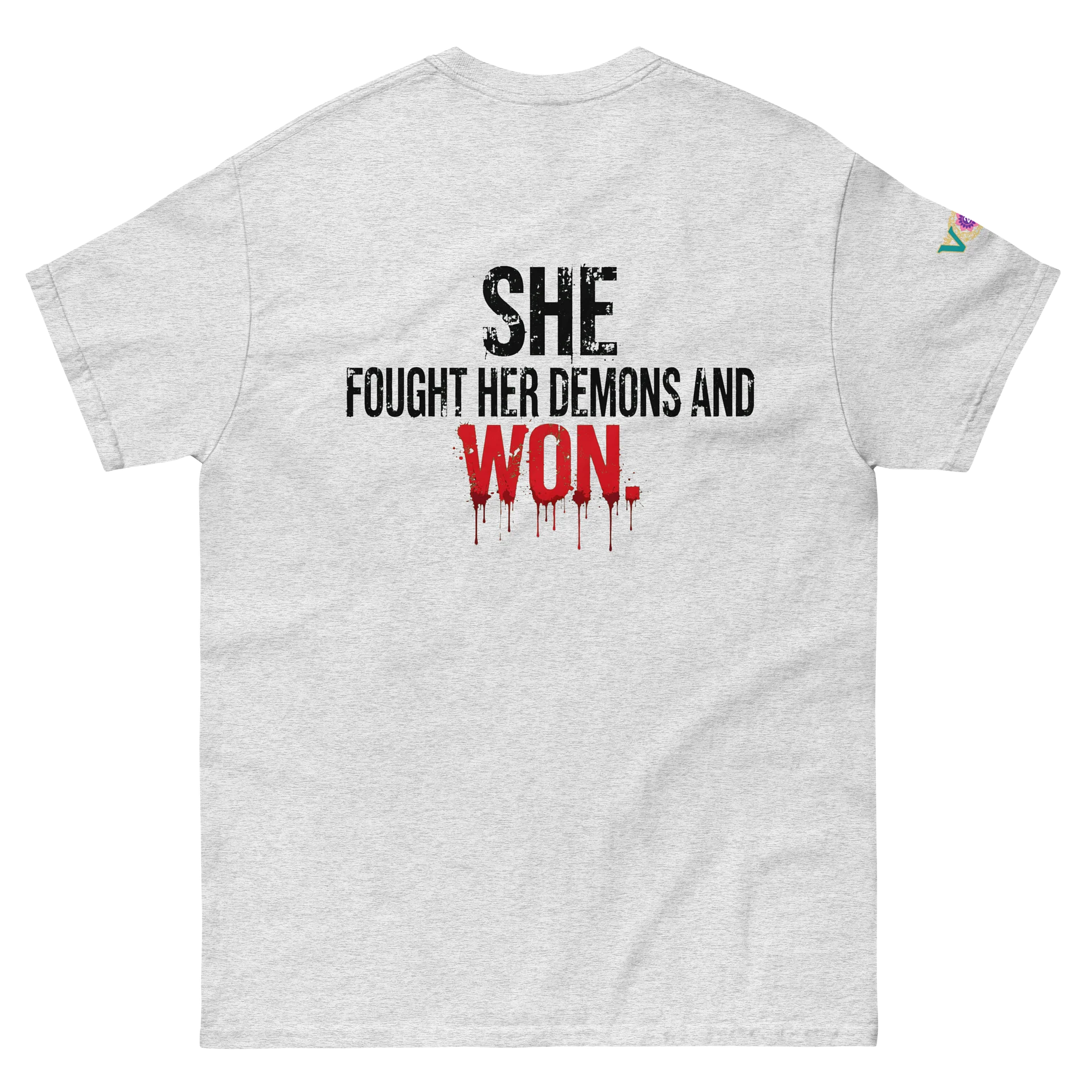 SHE FOUGHT HER DEMONS AND WON - Signature Tee product image (21)