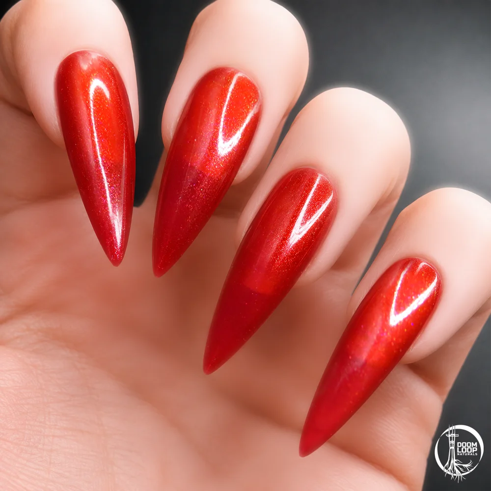 CLOSER THAN WE APPEAR - Shimmery Red Translucent Jelly Nail Polish product image (4)