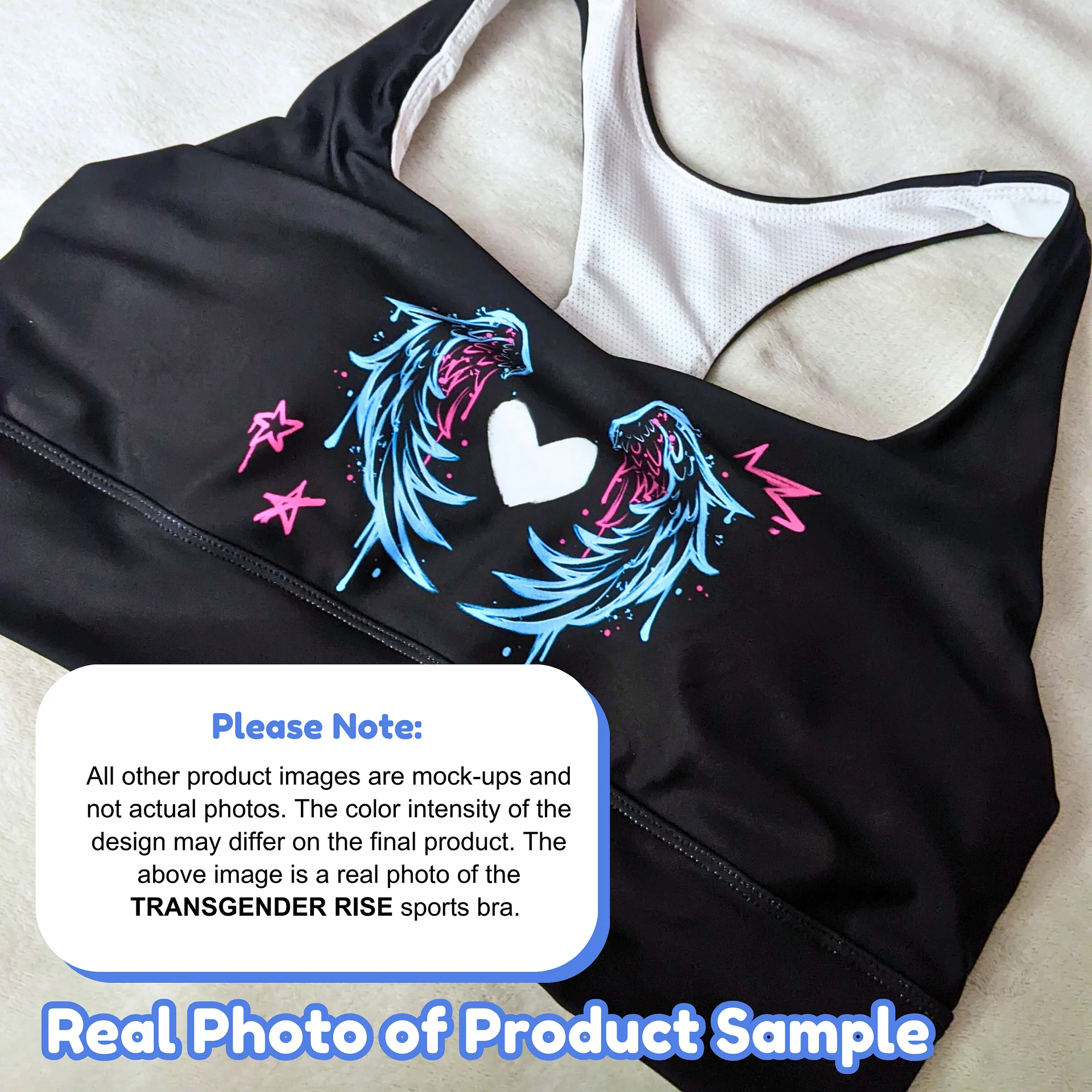 RISE Collection: Subtle Bisexual Pride Phoenix Mild Compression Sports Bra product image (6)