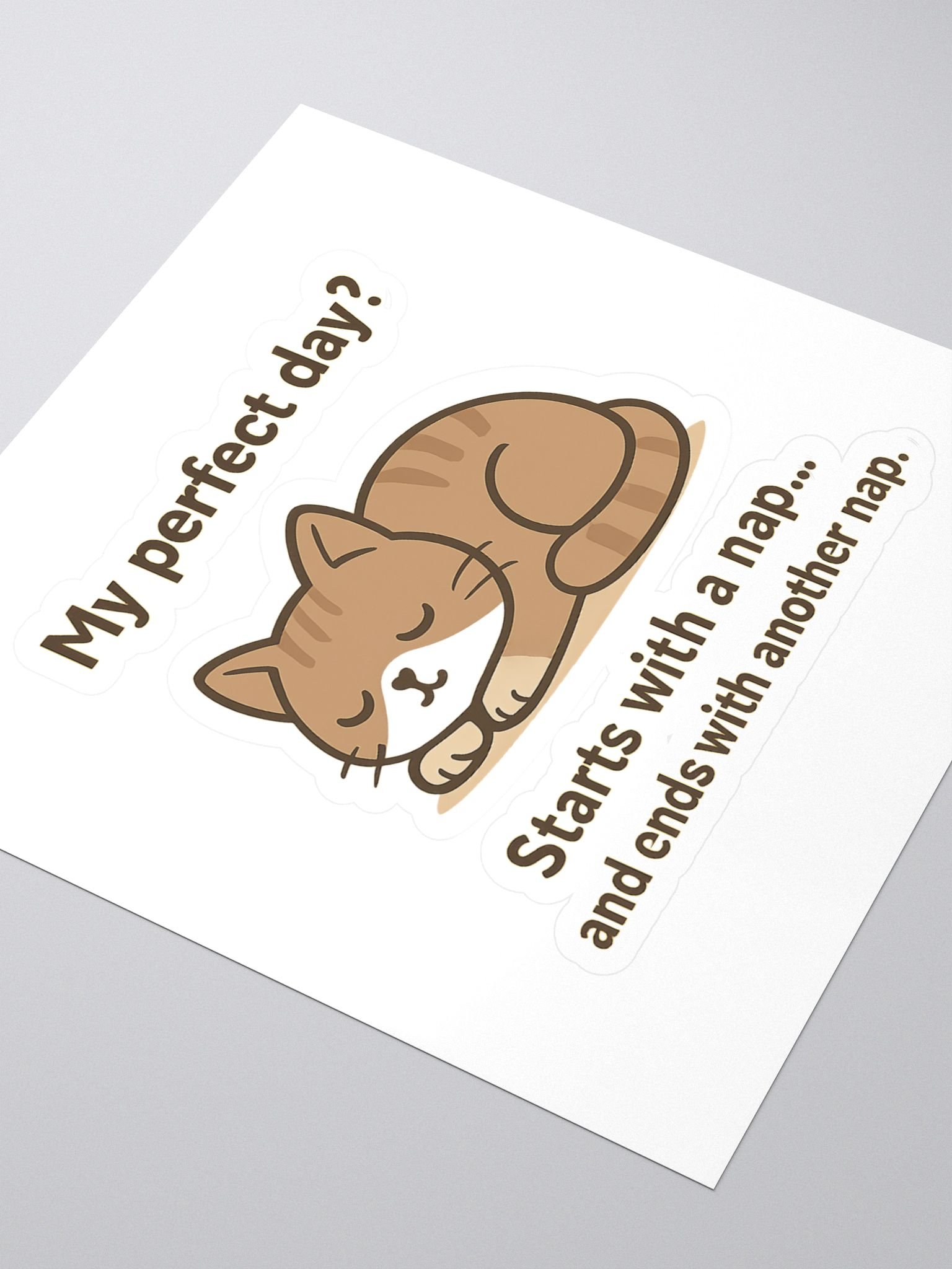 Naptime Cat Kiss Cut Stickers product image (3)
