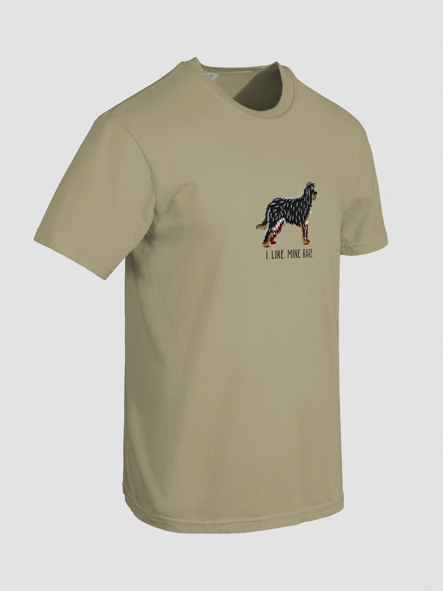I Like Mine Rare T-Shirt(Embroidered) of an Otterhound(Black & Tan) product image (11)