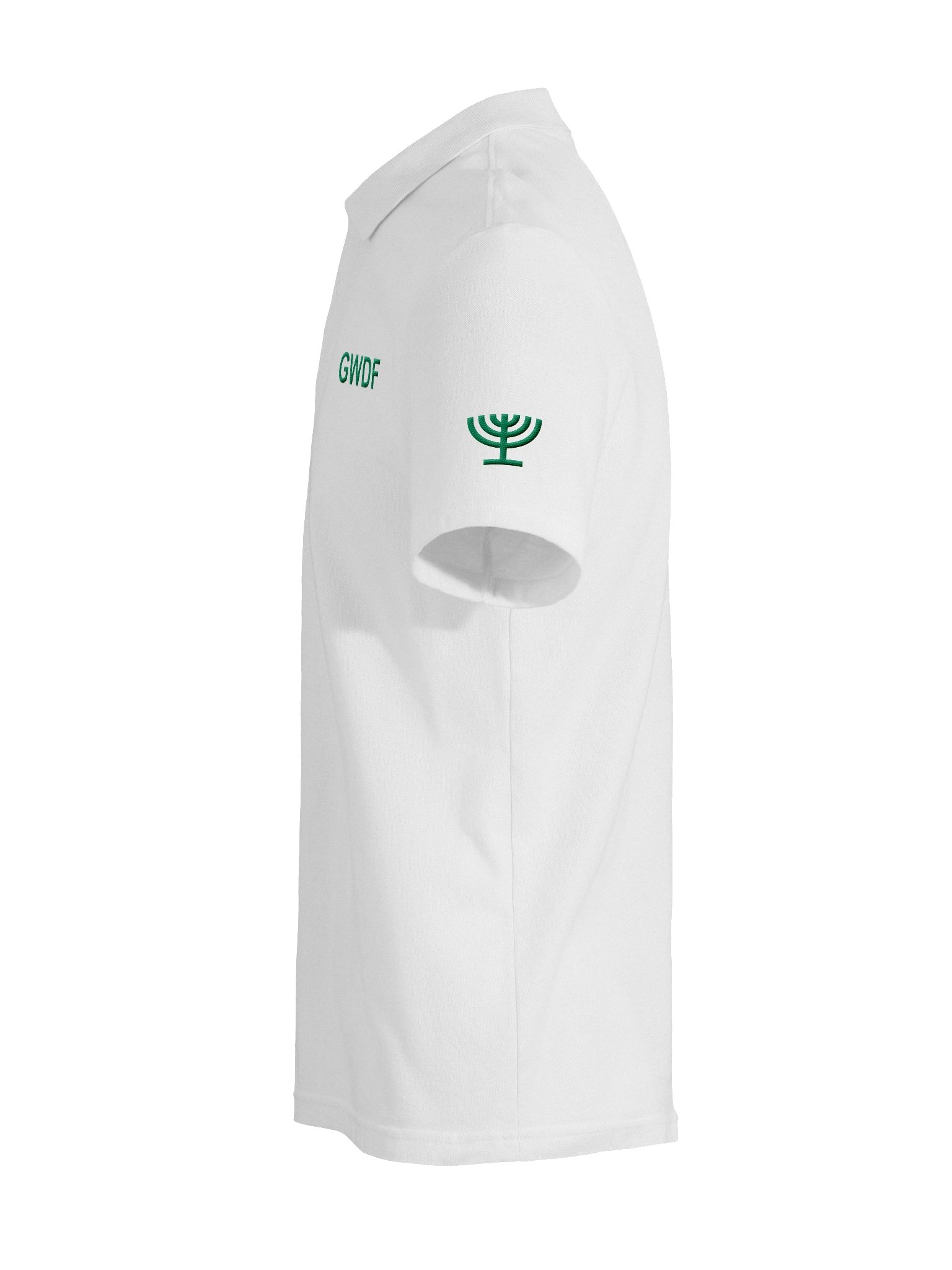 GWDF Signature Unisex Polo — Menorah Sleeve Edition product image (3)