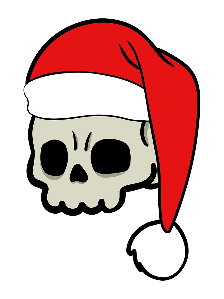 Santa Hat and Skull PNG product image (1)