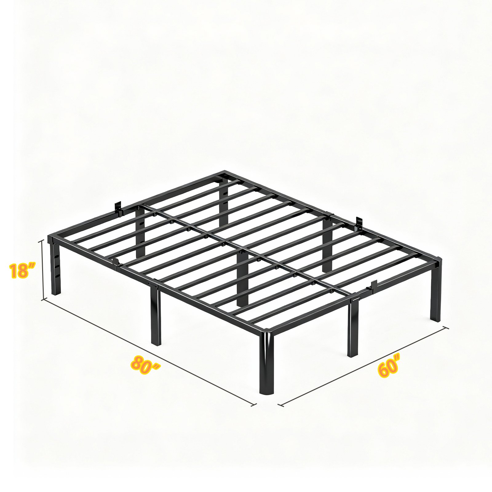 Queen Bed Frame, 14 Inch Metal Platform Bed Frame Queen Size with Storage Space Under Bed, Heavy Duty Steel Slat Support, Easy Assembly, No Box Spring Needed product image (4)