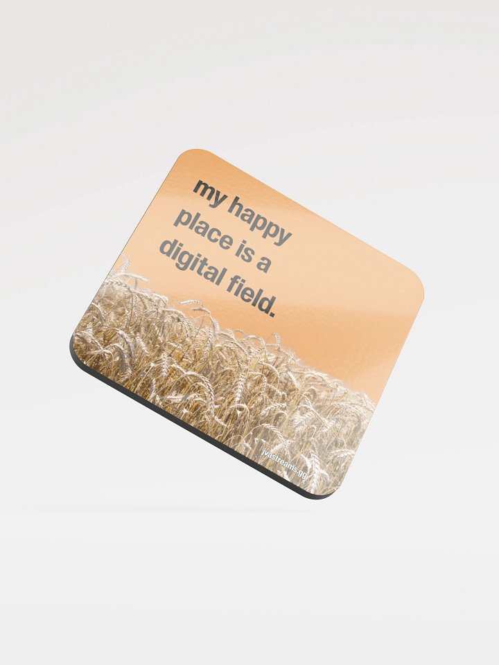 Happy Place Glossed Cork Coaster product image (1)