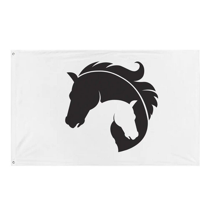 Mystical Equine YinYang Emblem Flag product image (1)
