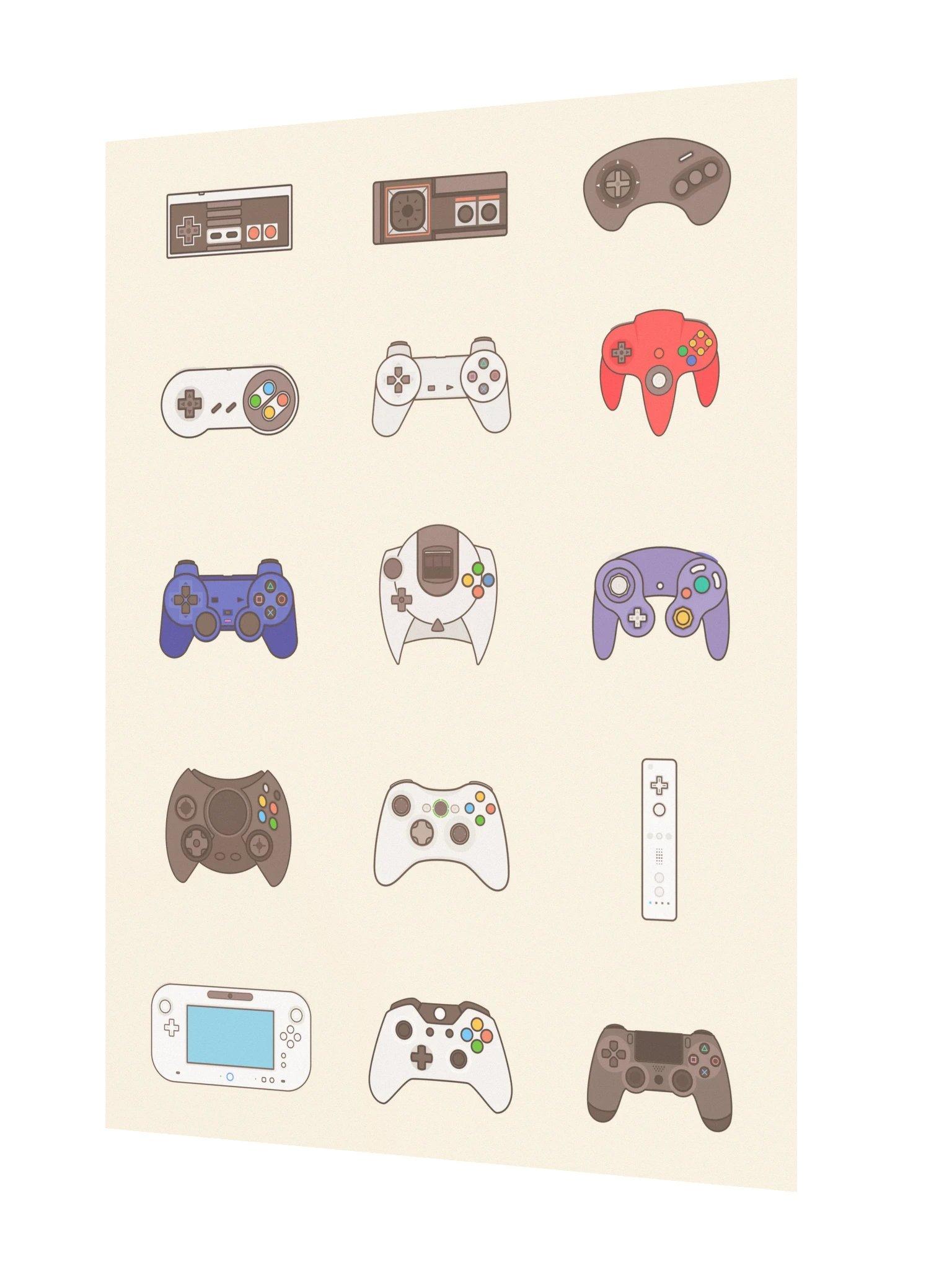 Retro Controllers (Beige) [3x4] product image (2)