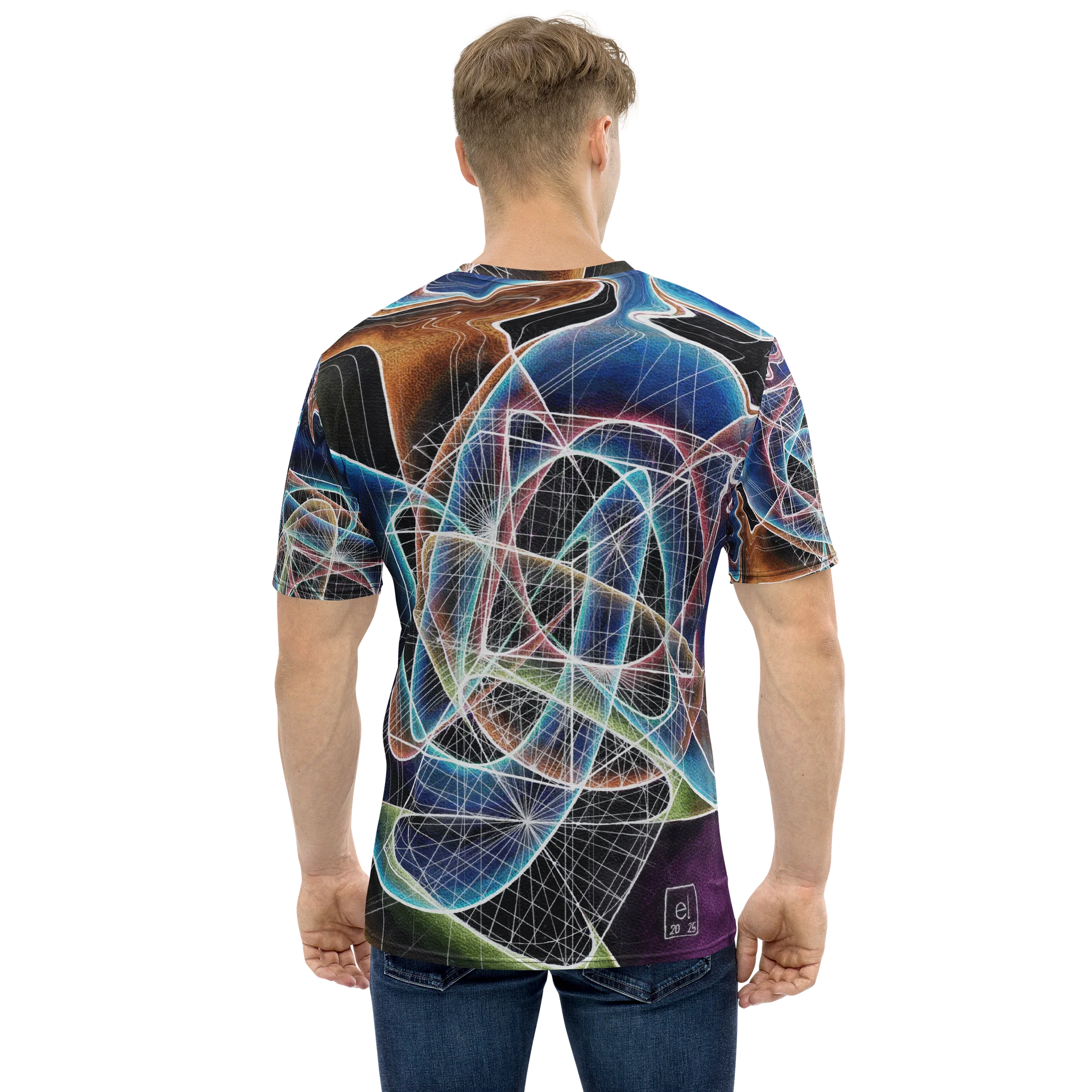 Translucent Heart - Geometric Negative Art Men's Crew Neck T-Shirt product image (2)