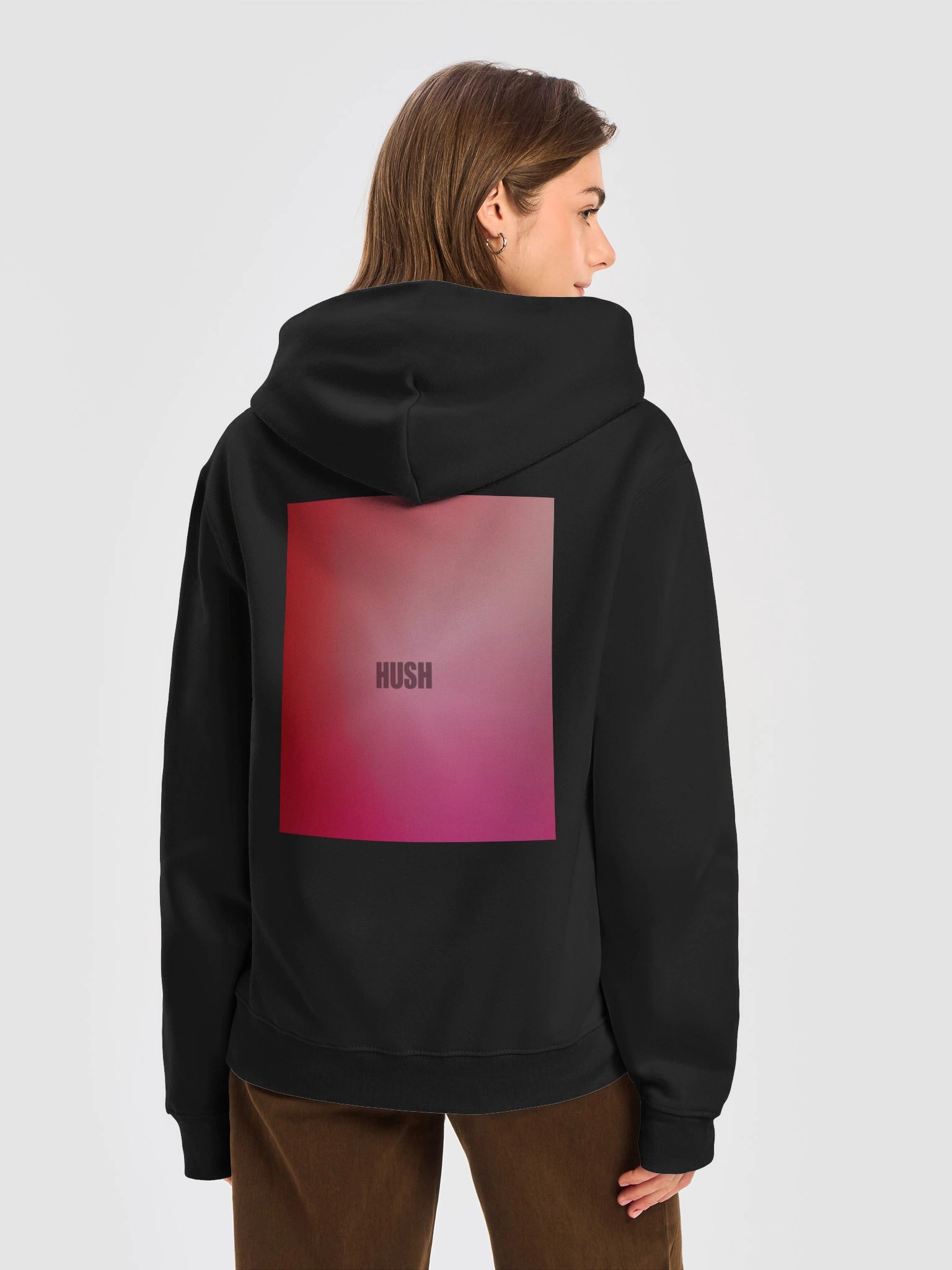 HUSH HOODIE WHITE LOGO product image (6)