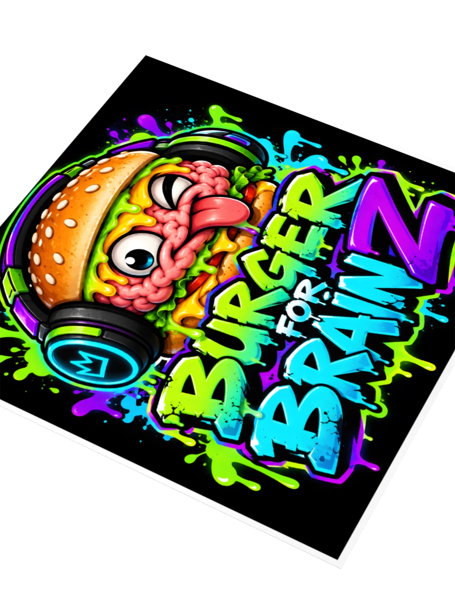 Burger for BrainZ Neon Sticker product image (8)