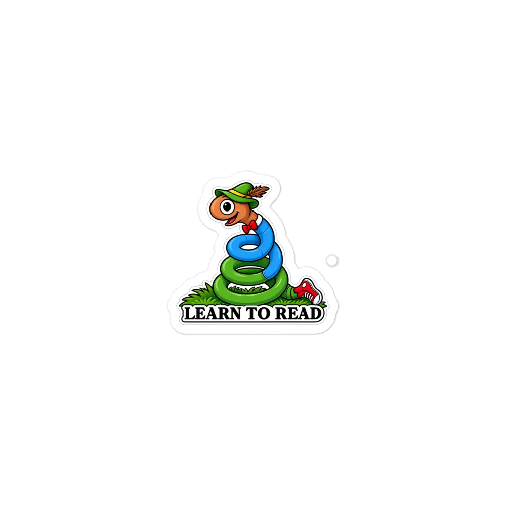 Learn to Read Snake Kiss Cut Sticker product image (1)