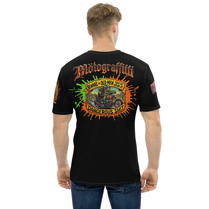 MötoGraffitti "Beware of Old Men Good at Dangerous Things" Ridin Tee product image (1)