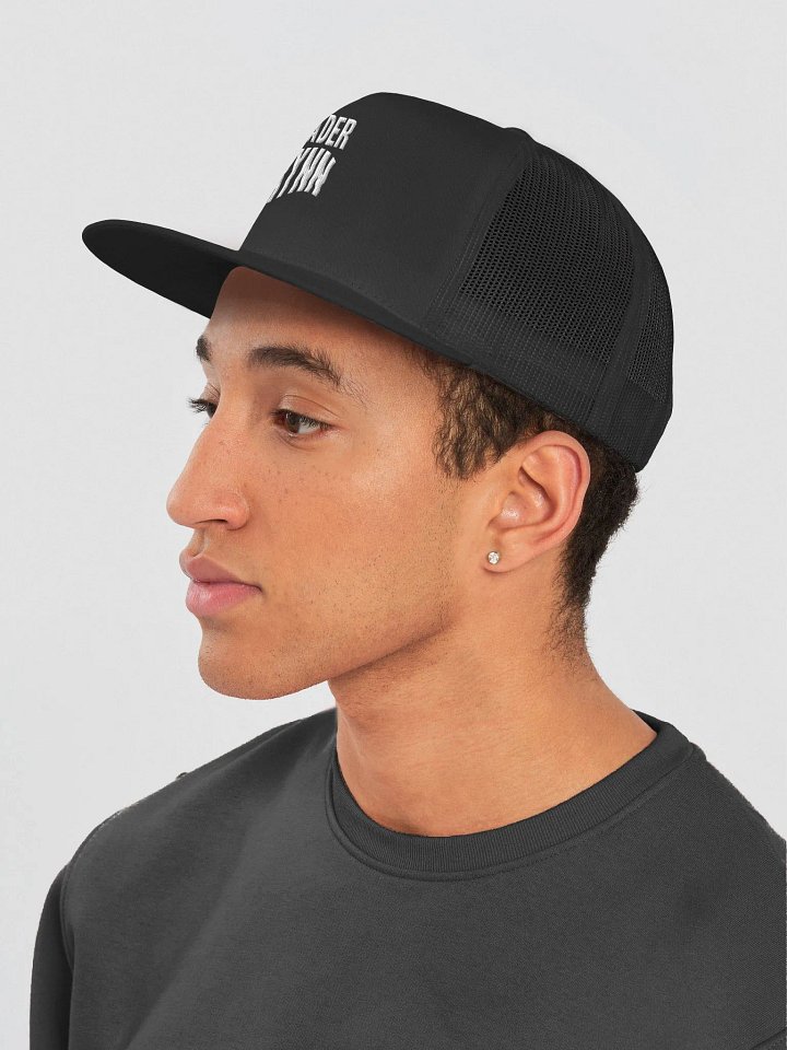 invader trucker cap (white text) product image (2)