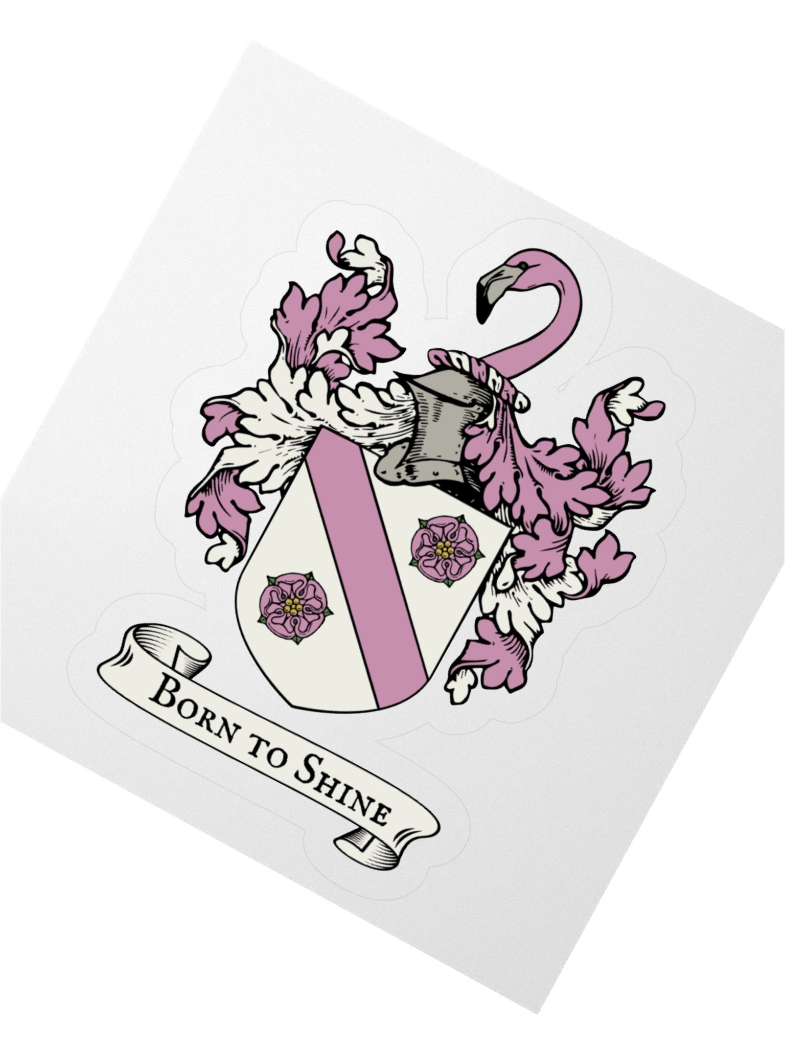 Born to Shine Flamingo Kiss Cut Sticker product image (4)