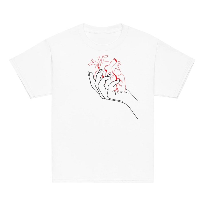 Hold My Heart Youth Tee (White) product image (2)