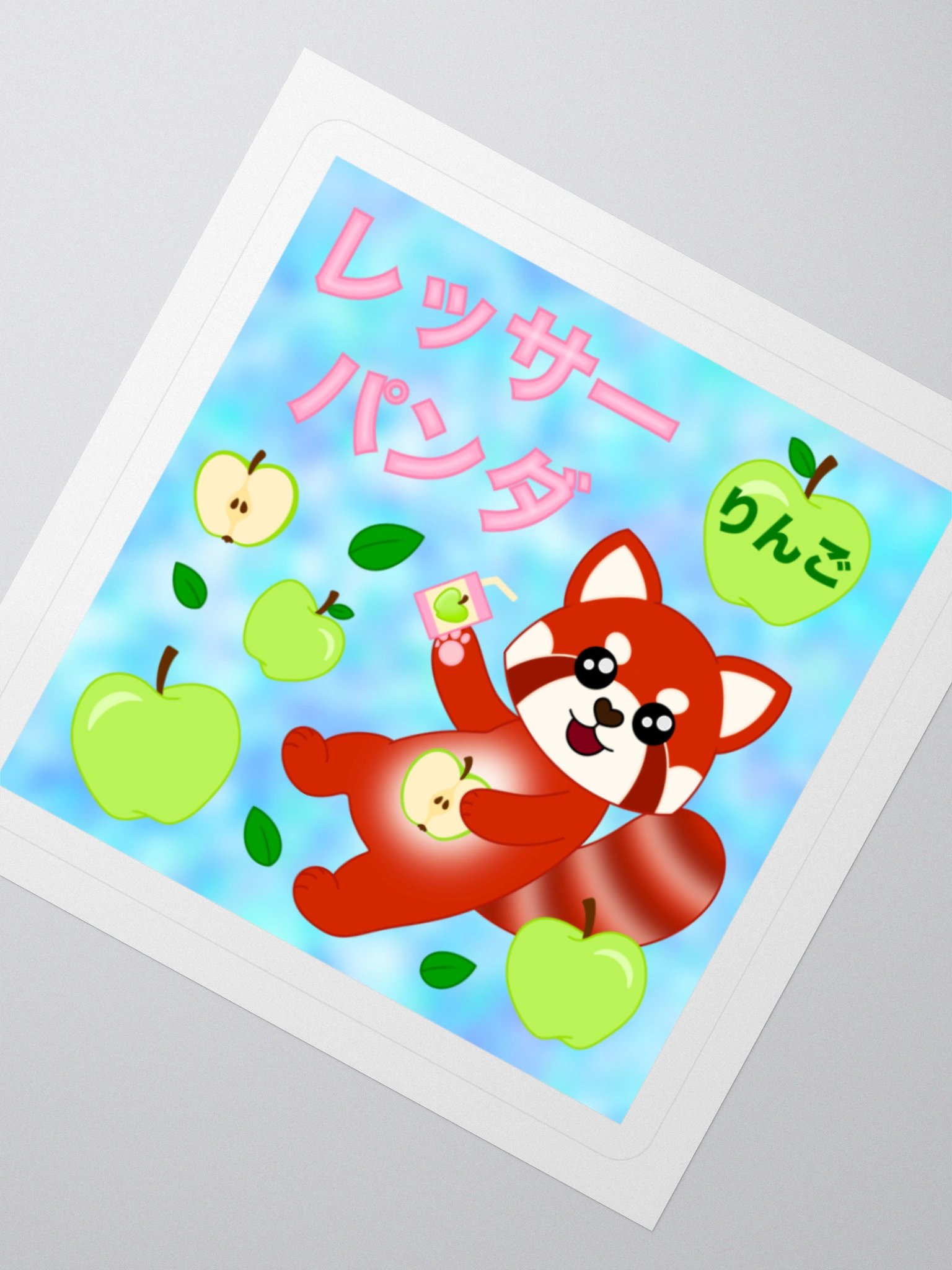 Red Panda Apple Sticker product image (2)
