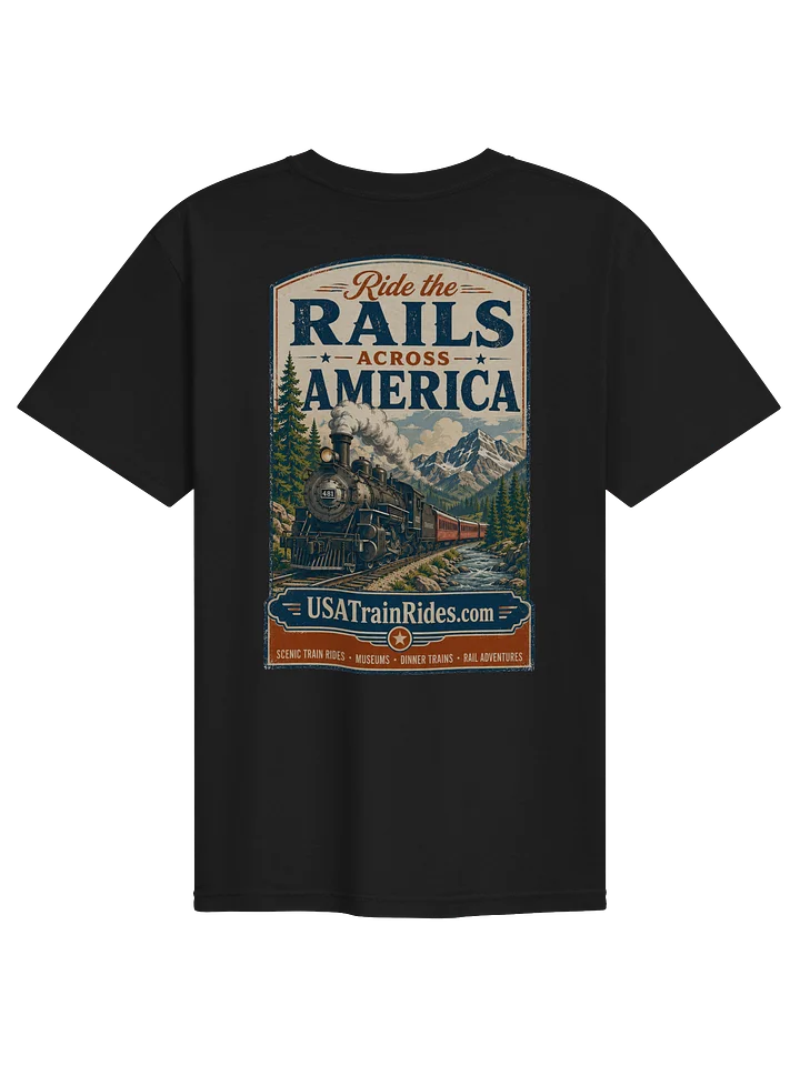 USA Train Rides Rid the Rails Across America Adult T-Shirt product image (7)
