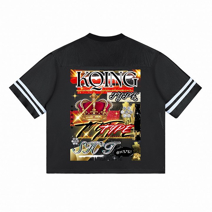 HERS KQING TYPE SH*T MESH JERSEY BLACK (FRONT & BACK DESIGN CLICK PIC) product image (2)