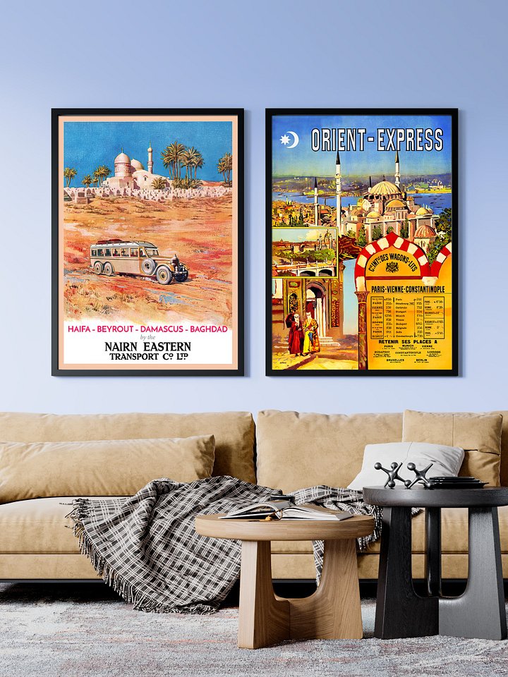 Haifa, Beirut, Damascus, Baghdad. Israel, Palestine, Lebanon, Syria, Iraq. 1931 — retro travel poster, vintage travel art print product image (2)