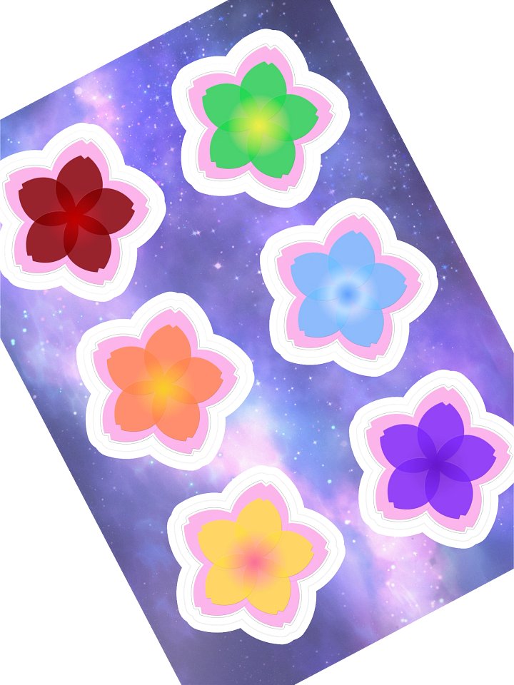 Deep Serenity Sakura Stickers product image (1)