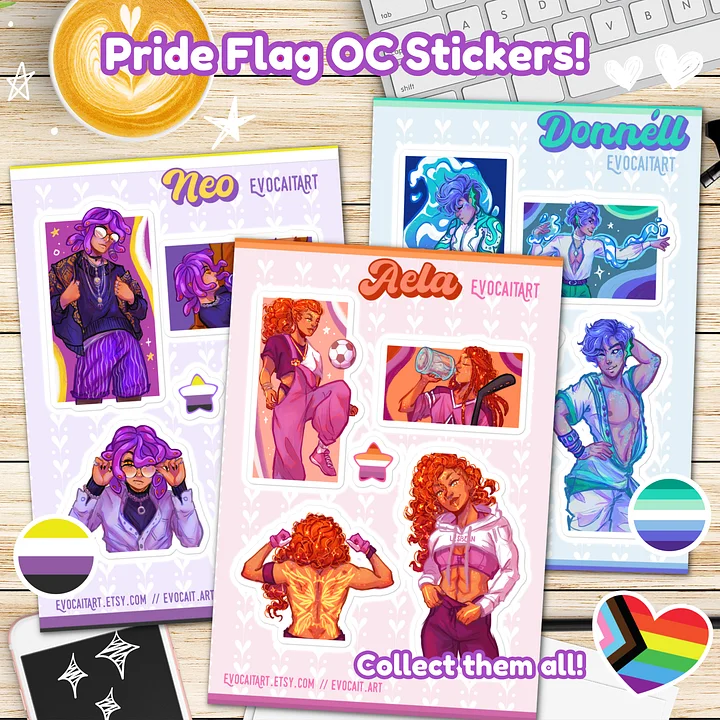 Pride Flag OC Stickers - Genderfluid Cas product image (2)