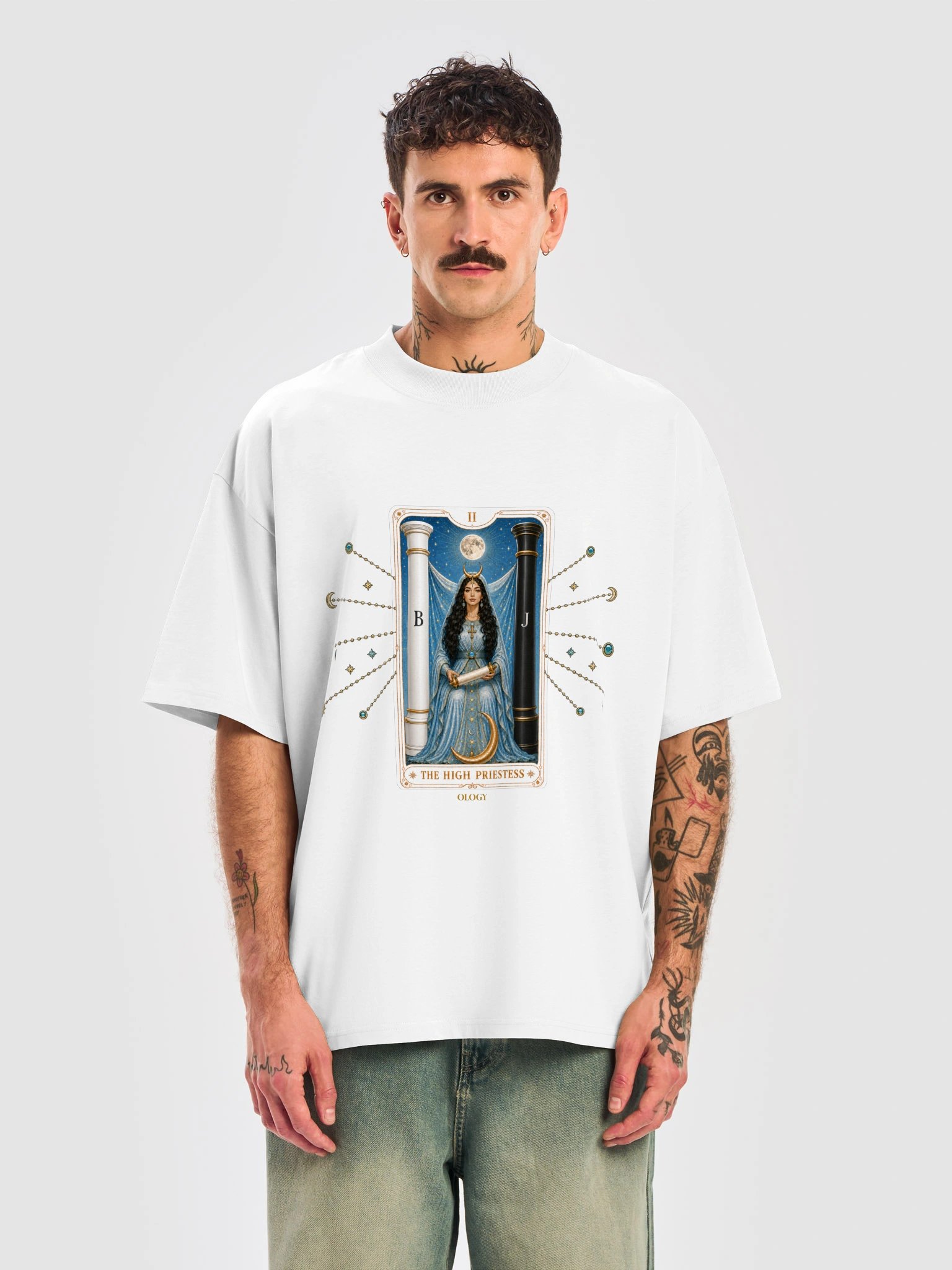 High Priestess Tarot Oversized Tee product image (3)