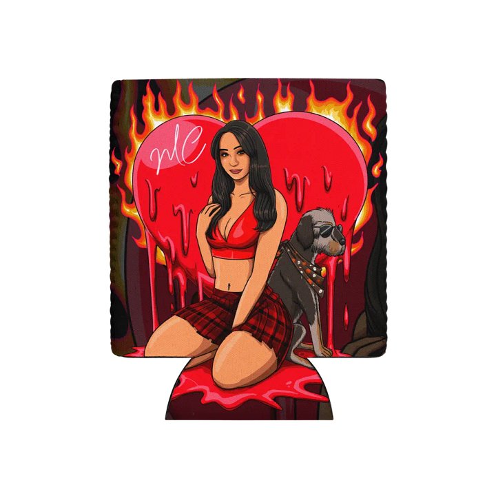 Heart on Fire Koozie product image (1)