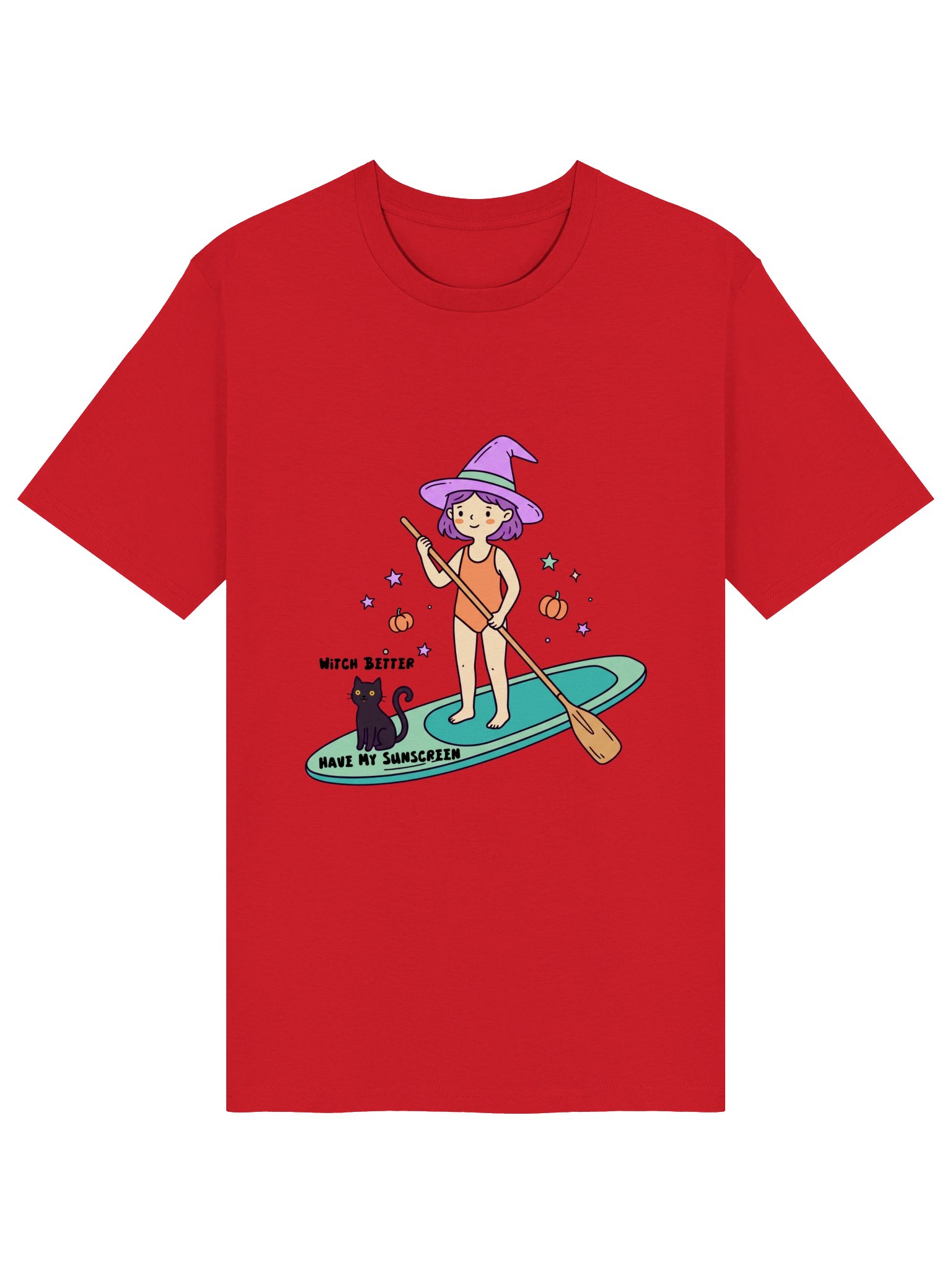 Witchy Surfboard Halloween Tee product image (1)