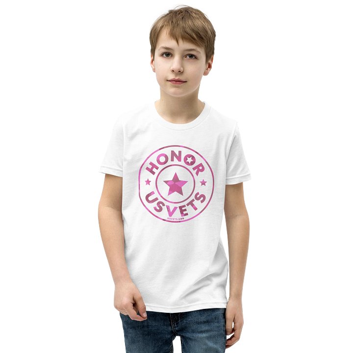 HONORUSVETS - PINK STAR YOUTH TEE product image (1)