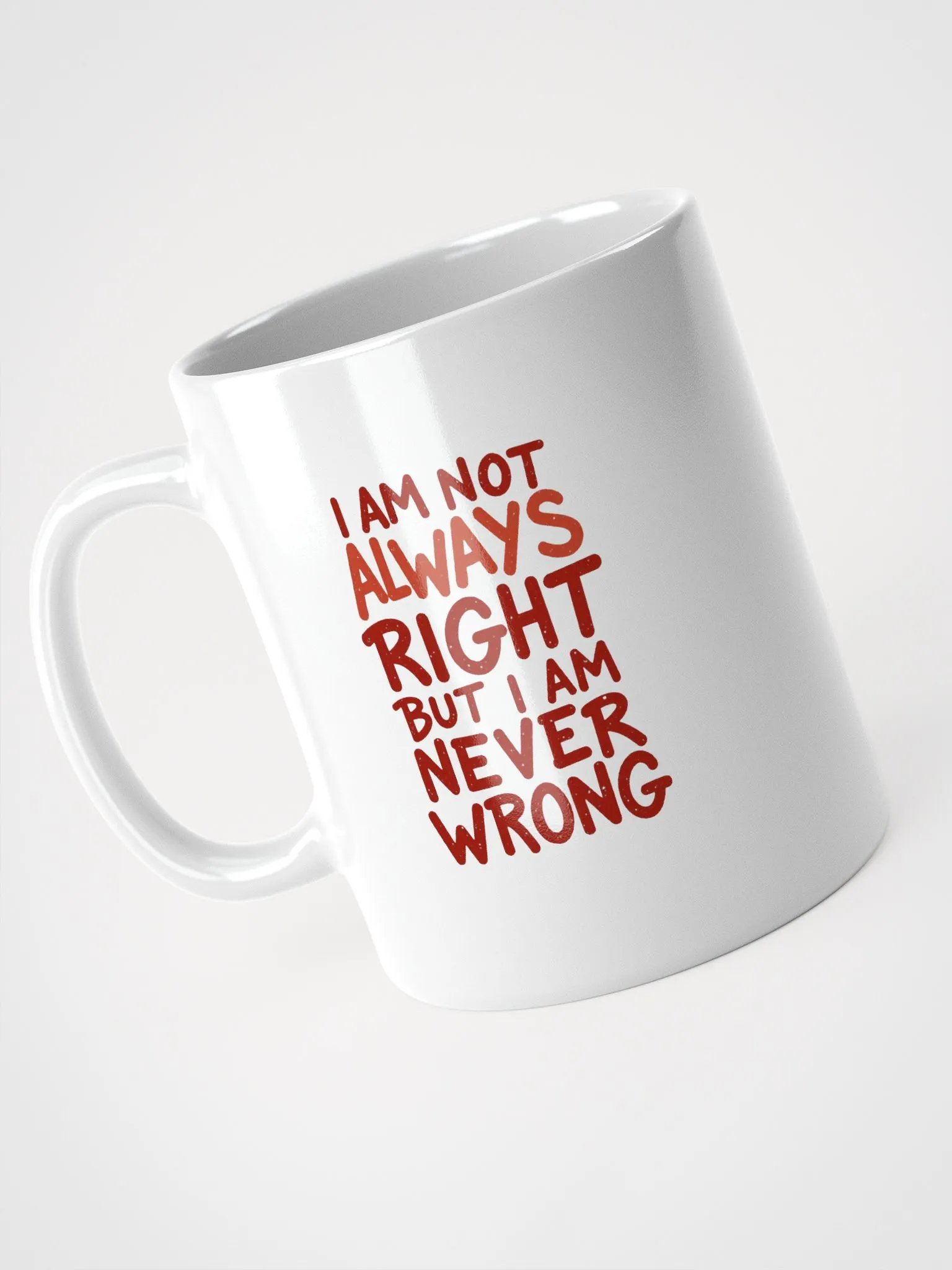 Never Wrong Red Handwritten Mug product image (7)