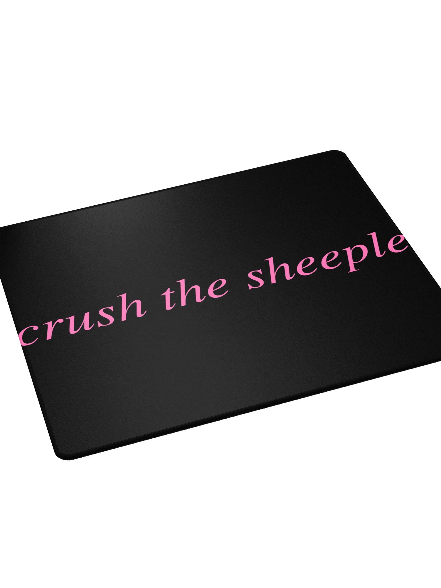 No ShopCo | Crush the Sheeple Gaming Mouse Pad - Pink on Black product image (4)