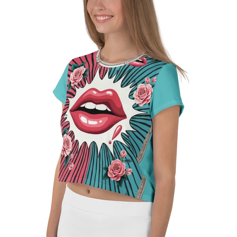 Roses & Lips Explosion Crop Tee product image (3)