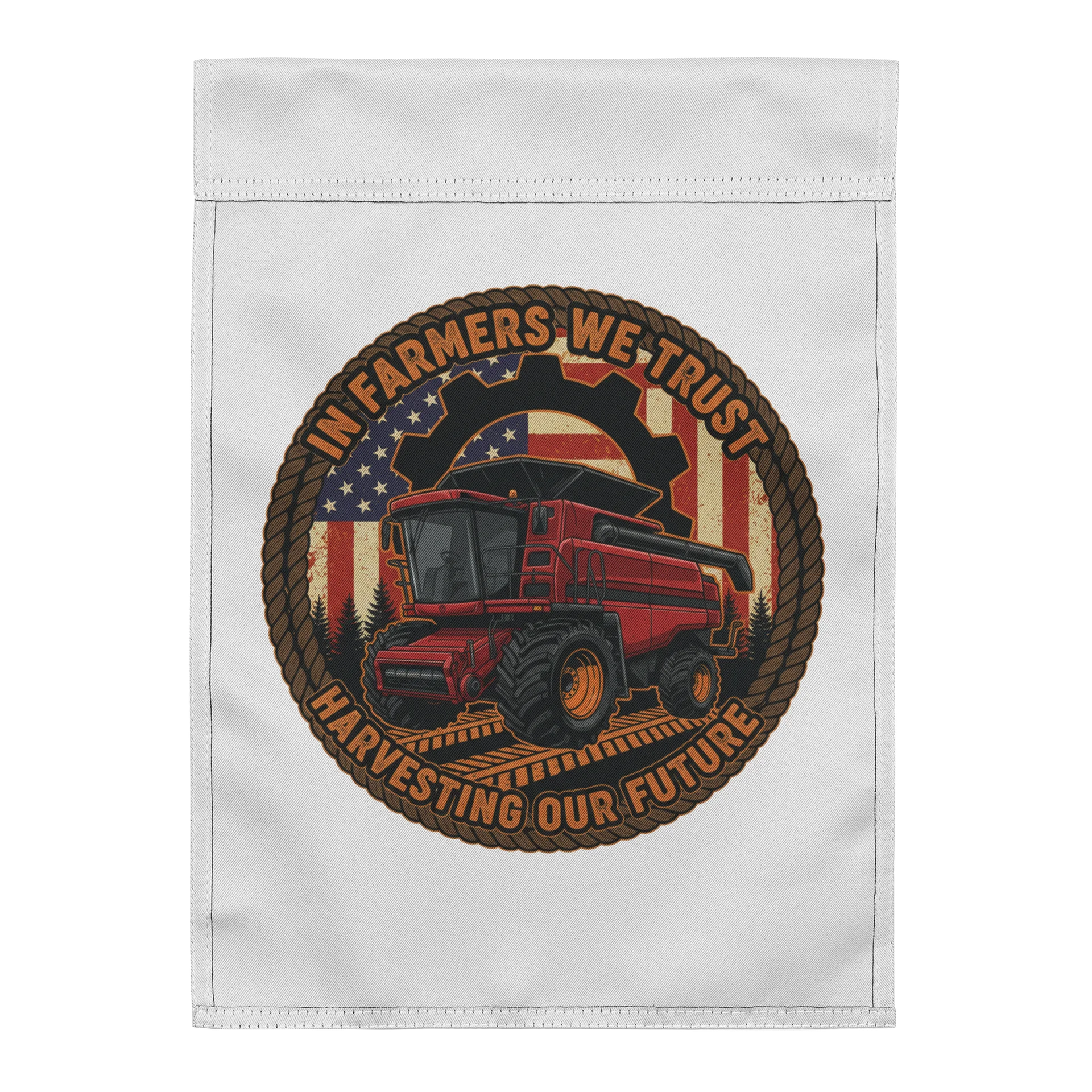 In Farmers We Trust Garden Flag product image (2)