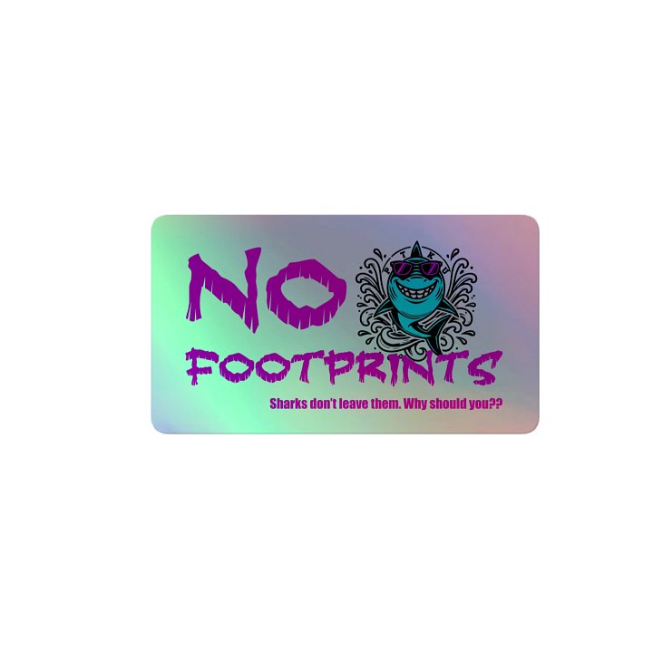 PTKU No Footprints Hologram Sticker product image (1)