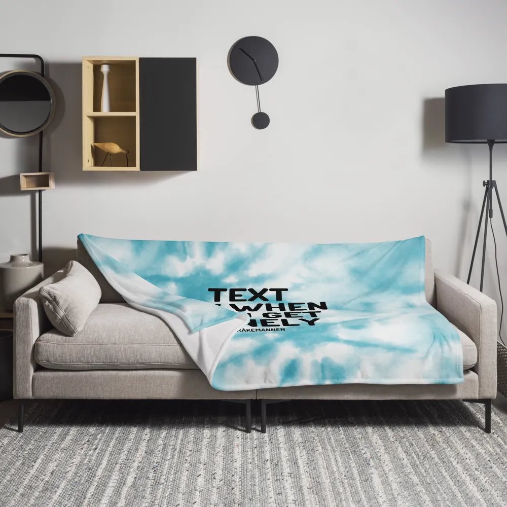 Throw Blanket 🩵 Text me when you get lonely (153 × 203 cm) product image (11)