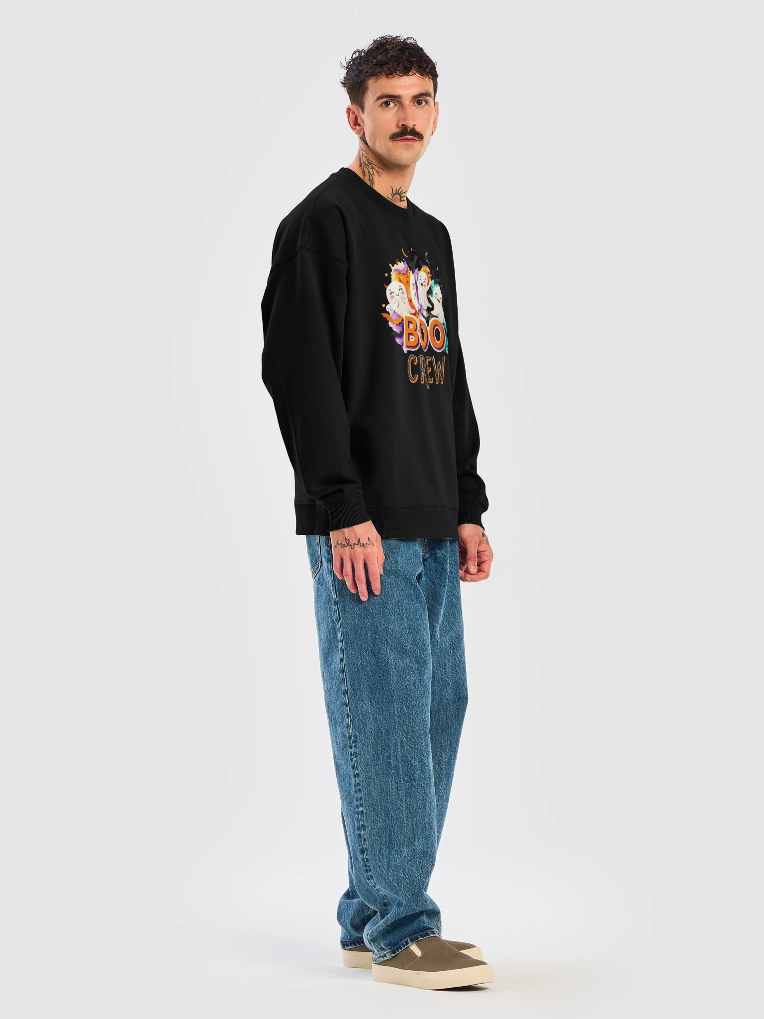 MINAY Originals | Halloween Edition "BOO CREW" Graphic Oversized Sweatshirt product image (27)
