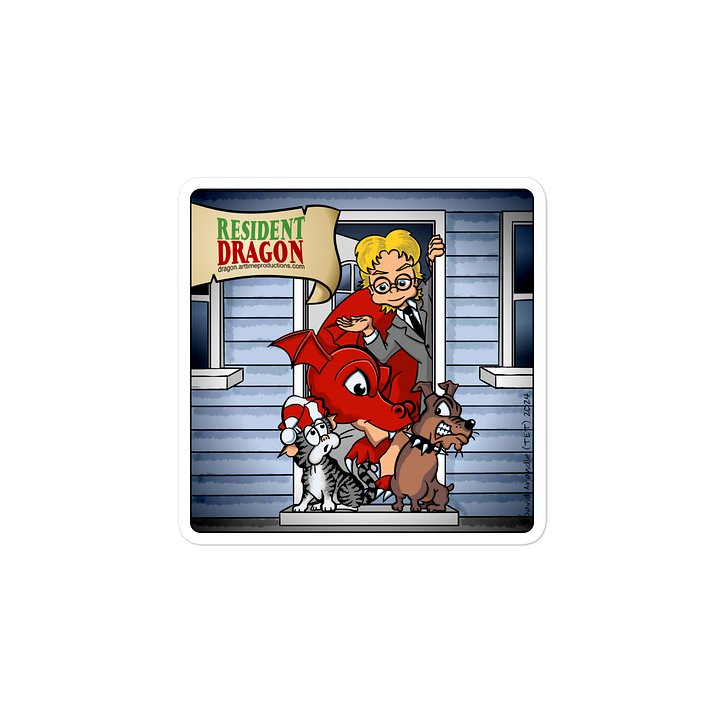 Whimsical Resident Dragon Main Cast Poster Die-Cut Stickers product image (2)