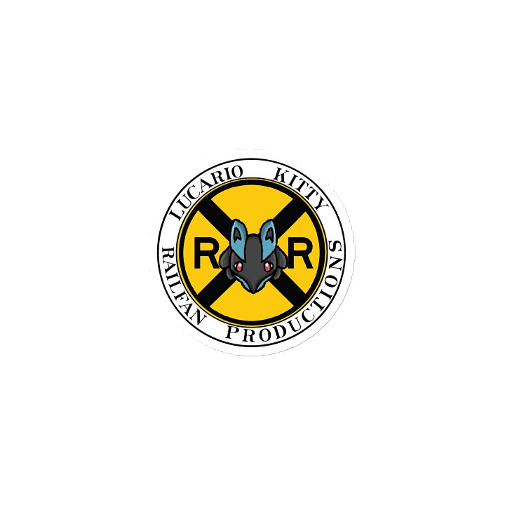 Lucario Kitty Railfan Productions logo Magnet product image (1)