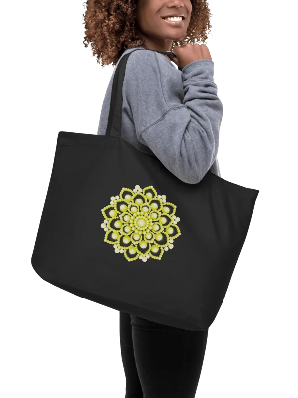 Yellow Flower Mandala Organic Cotton Tote product image (2)