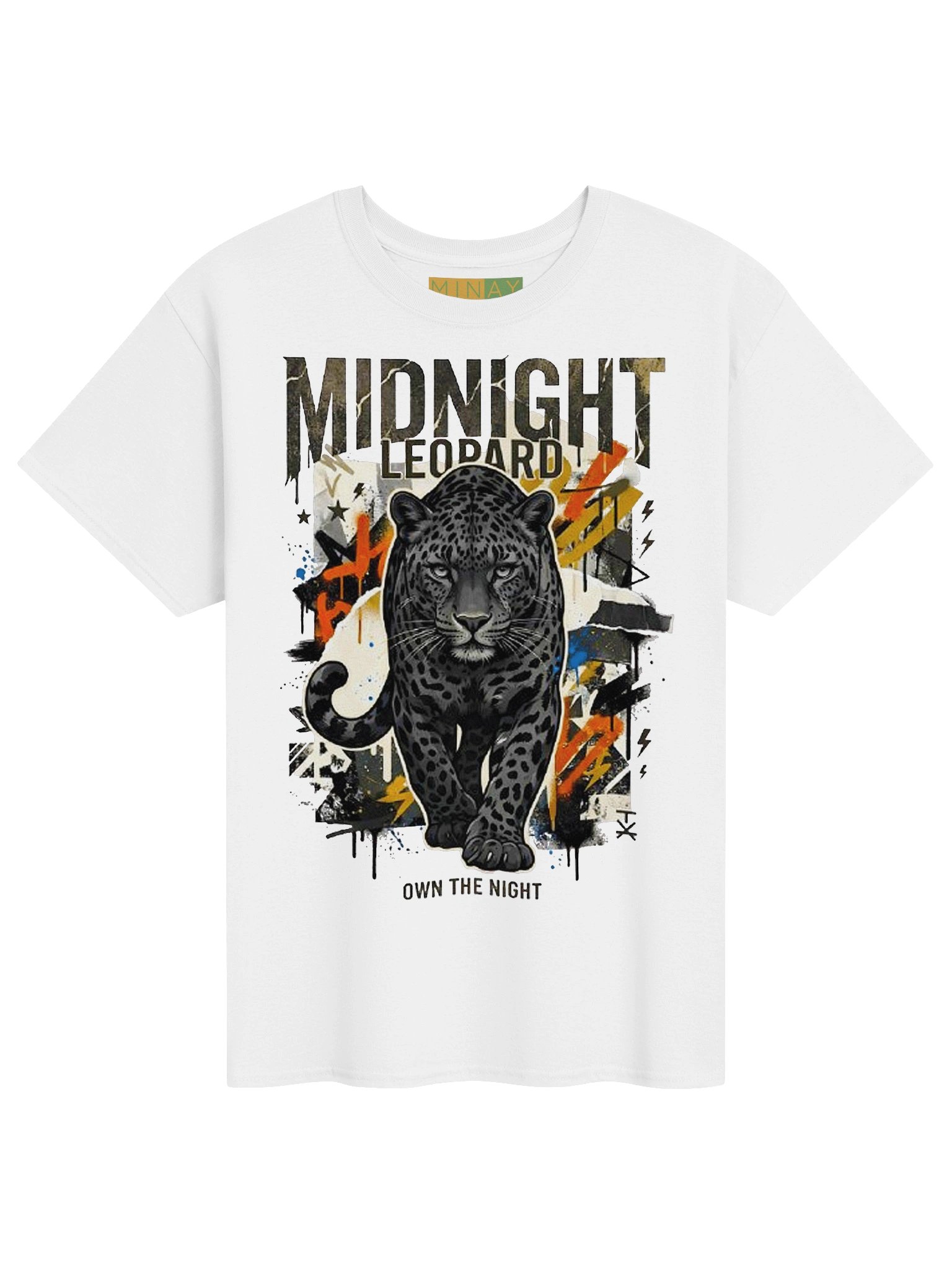Midnight Leopard Grunge Graffiti Urban Streetwear Tee product image (111)