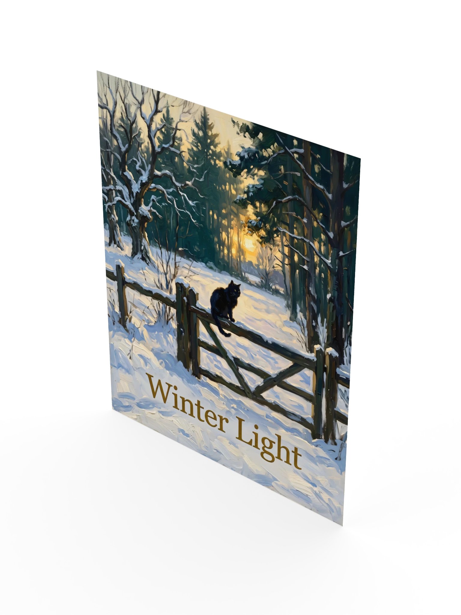 Winter Fence Cat Poster product image (17)