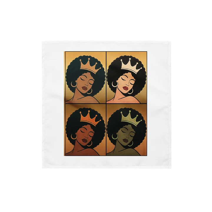 Poised Princess Crowned Afro Pop-Art Bandana product image (1)