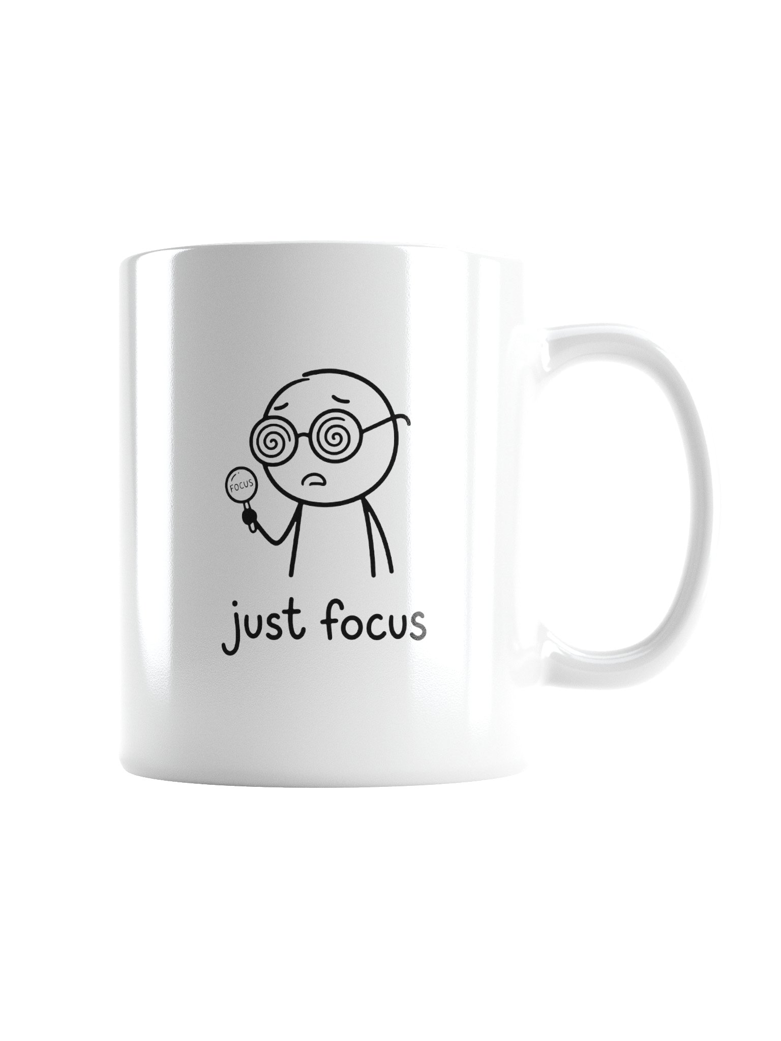 Just Focus Mug, Anti Distraction Coffee Cup, Deep Work Mindset Mug, Productivity Gift, Minimalist Office Mug, ADHD Friendly Work Accessories, Overthinker Gift product image (5)