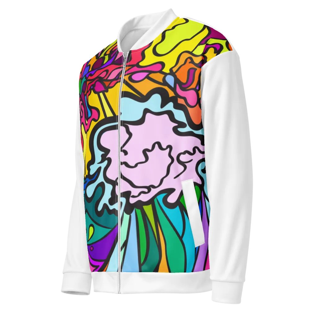 Vibrant Swirls All-Over Bomber Jacket - Wave at Sunset product image (3)