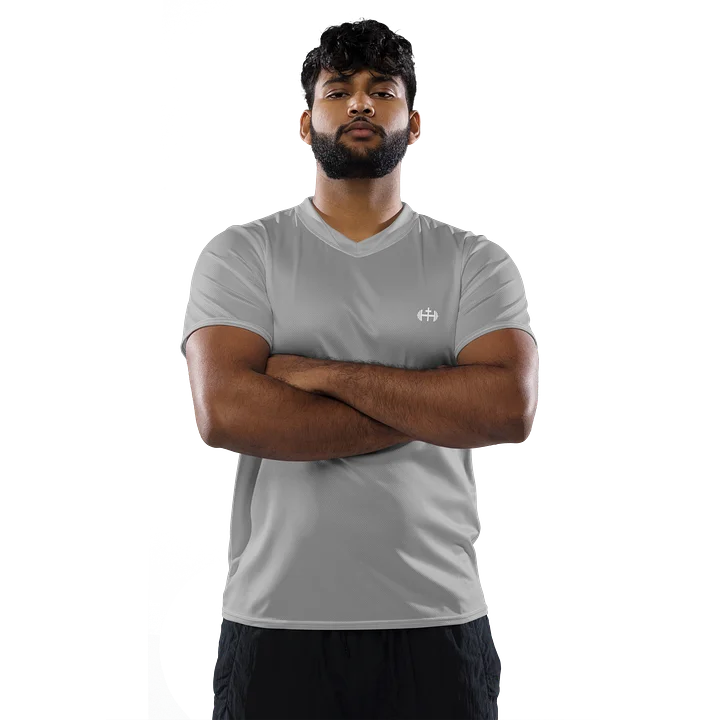 His House Mens Performance V-Neck T-Shirt - Silver product image (2)