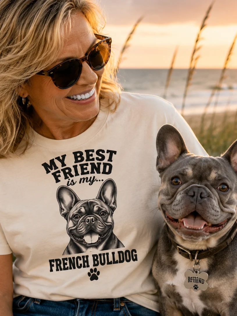 My Best Friend Frenchie T Shirt product image (1)