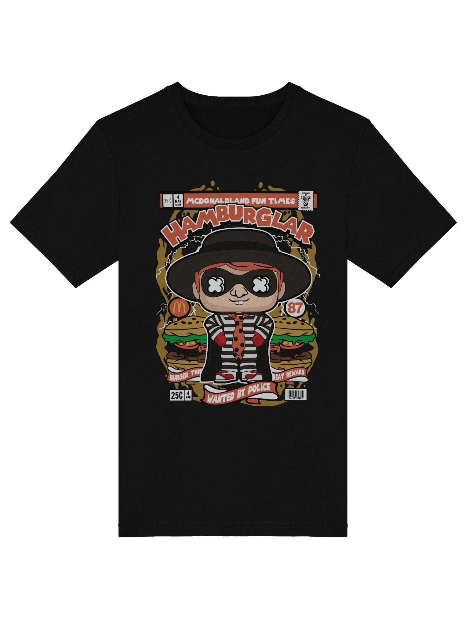 Wanted HAMBURGLAR Comic T-Shirt product image (5)